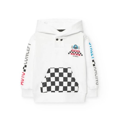 суичър,детски,блузи,boboli,fleece,hoodie,white,(white)