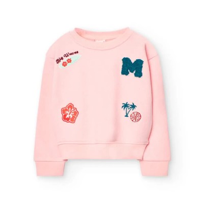 поларена,блуза,детски,блузи,boboli,fleece,sweatshirt,pink,(flamingo,1)