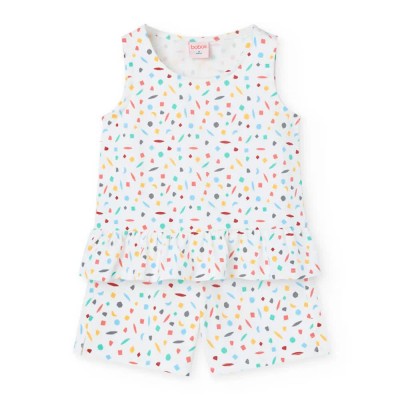 пижама,детски,пижами,boboli,knit,sleeveless,pyjama,white,(geometric,print)