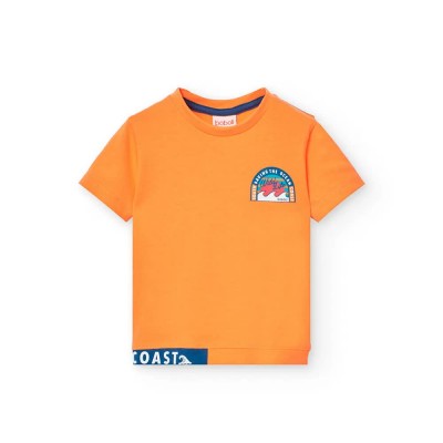 тениска,мъжки,тениски,дамски,тениски,boboli,knit,short,sleeve,t,shirt,yellow,orange,(orange,12)