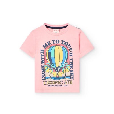тениска,мъжки,тениски,дамски,тениски,boboli,knit,short,sleeve,t,shirt,pink,(rose,9)
