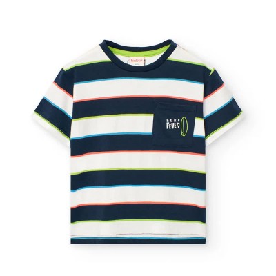тениска,мъжки,тениски,дамски,тениски,boboli,knit,striped,short,sleeve,t,shirt,blue,(multicolor,listing,1)