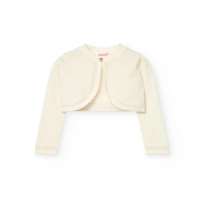 яке,мъжки,якета,дамски,якета,и,палта,boboli,knitwear,bolero,jacket,beige,(chemical,white)