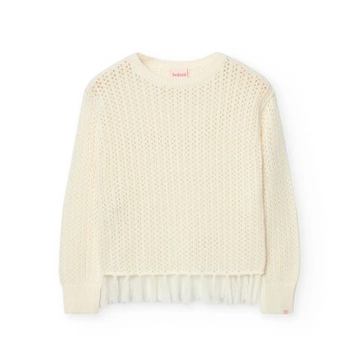 блуза,мъжки,пуловери,дамски,пуловери,boboli,knitwear,sweater,beige,(chemical,white)