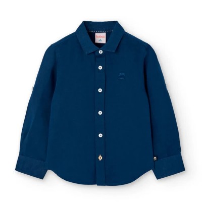 риза,с,дълъг,ръкав,дамски,ризи,мъжки,ризи,boboli,linen,long,sleeve,shirt,blue,(marine)