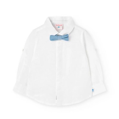 риза,с,дълъг,ръкав,детски,ризи,boboli,linen,long,sleeve,shirt,white,2,(white)