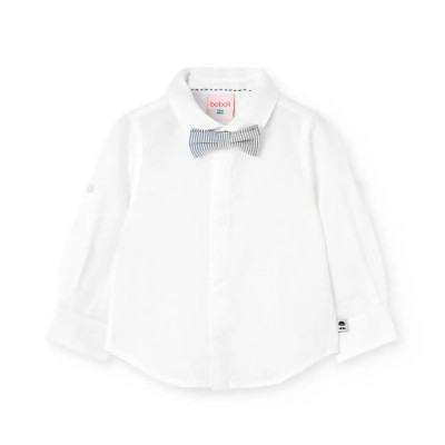 риза,с,дълъг,ръкав,детски,ризи,boboli,linen,long,sleeve,shirt,white,(white,3)