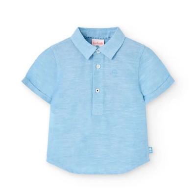 риза,с,къс,ръкав,детски,ризи,boboli,linen,short,sleeve,shirt,blue