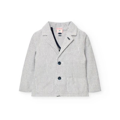 сако,boboli,oxford,blazer,striped,blazer,grey