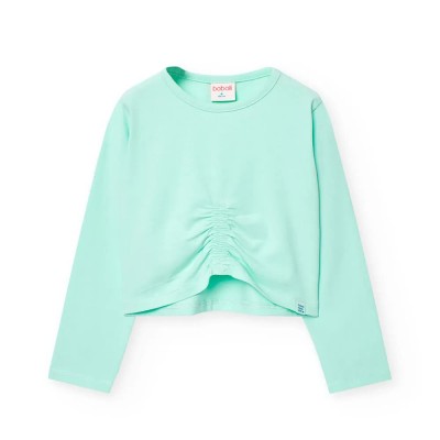 тениска,мъжки,тениски,дамски,тениски,boboli,stretch,knit,long,sleeve,t,shirt,green,(caribbean)