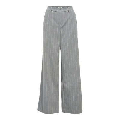 панталони,дамски,панталони,object,lisa,wide,leg,fit,pants,medium,grey,melange,humus,pinstripe,(grey)