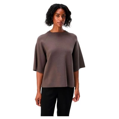блуза,дамски,пуловери,дамски,плетени,дрехи,object,reynard,2,4,short,sleeve,sweater,morel,(brown)