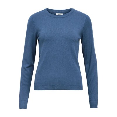 блуза,дамски,пуловери,дамски,плетени,дрехи,object,thess,sweater,dark,denim,melange,(blue)