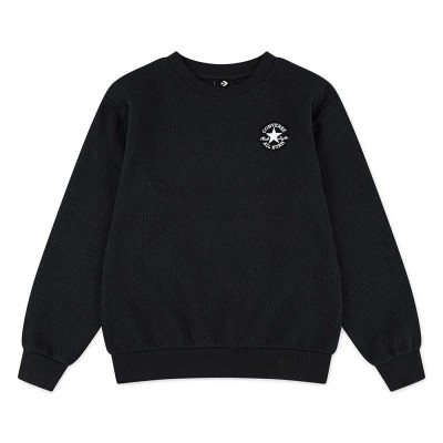 детска,блуза,детски,блузи,converse,kids,novelty,logo,texture,crew,sweatshirt,black,(black)