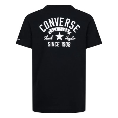 детска,тениска,мъжки,тениски,дамски,тениски,converse,kids,retro,front,back,logo,short,sleeve,t,shirt,black,(black)