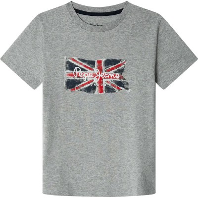 тениска,детски,тениски,pepe,jeans,clag,short,sleeve,t,shirt,marl,grey,(grey)