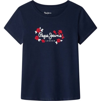 тениска,детски,тениски,pepe,jeans,maisie,short,sleeve,t,shirt,blue,(navy)