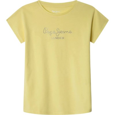 тениска,детски,тениски,pepe,jeans,nuria,short,sleeve,t,shirt,sorbet,lemon,yellow,(yellow)