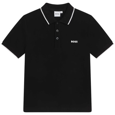 детски,блузи,с,яка,boss,j25p26,short,sleeve,polo,black