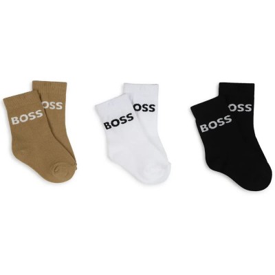 чорапи,детски,чорапи,boss,j51745,socks,3,pairs,black,(multicolor)