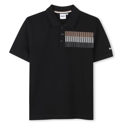 детски,блузи,с,яка,boss,j52013,short,sleeve,polo,black