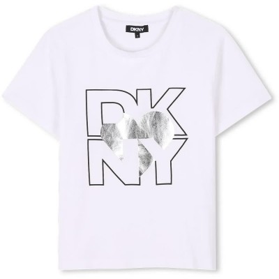 тениска,детски,тениски,dkny,d62305,short,sleeve,t,shirt,light,grey,(white)