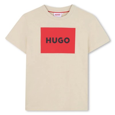 тениска,детски,тениски,hugo,g00334,short,sleeve,t,shirt,beige,(beige)