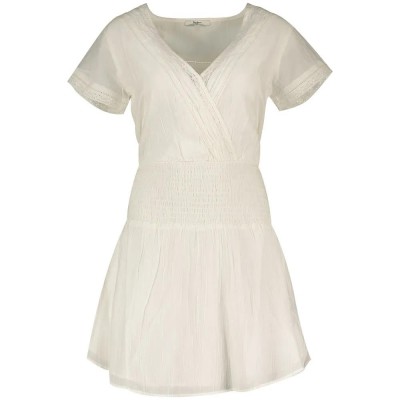 рокля,дамски,поли,и,рокли,pepe,jeans,dea,short,sleeve,short,dress,beige,(mousse,white)