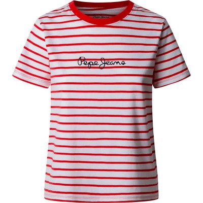 тениска,дамски,тениски,pepe,jeans,elba,short,sleeve,t,shirt,red,(red)