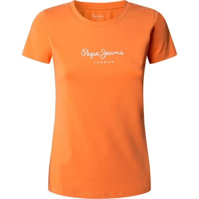 тениска,дамски,тениски,pepe,jeans,new,virginia,short,sleeve,t,shirt,orange,(washed,orange)