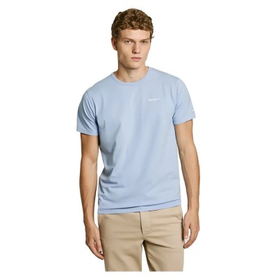 тениска,мъжки,тениски,pepe,jeans,original,basic,3n,short,sleeve,t,shirt,light,thames,blue,(blue)