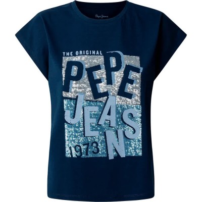 тениска,дамски,тениски,pepe,jeans,viti,short,sleeve,t,shirt,blue,(ocean,blue)