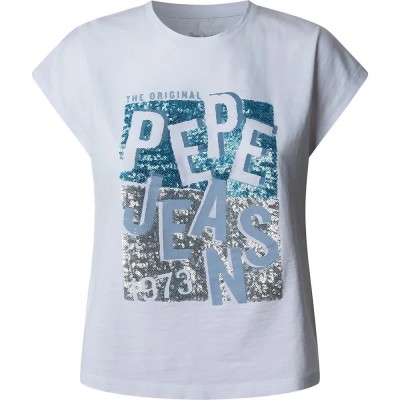 тениска,дамски,тениски,pepe,jeans,viti,short,sleeve,t,shirt,white