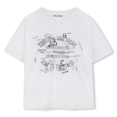тениска,детски,тениски,zadig,&,voltaire,x60314,short,sleeve,t,shirt,white