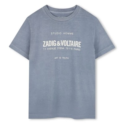 тениска,детски,тениски,zadig,&,voltaire,x60372,short,sleeve,t,shirt,blue