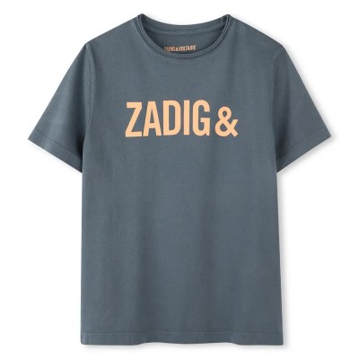 тениска,детски,тениски,zadig,&,voltaire,x60374,short,sleeve,t,shirt,grey
