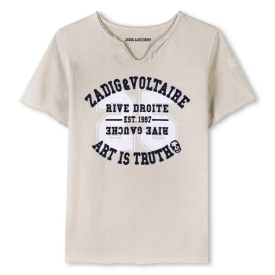 тениска,детски,тениски,zadig,&,voltaire,x60380,short,sleeve,t,shirt,beige