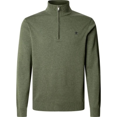 блуза,мъжки,пуловери,hackett,hm703317,half,zip,sweater,thyme,green,(green)