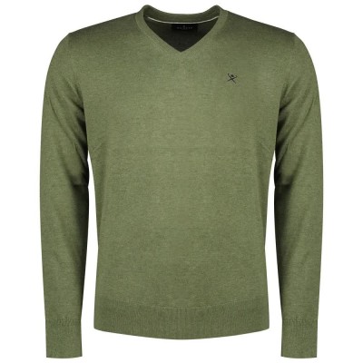 блуза,мъжки,пуловери,hackett,hm703313,v,neck,sweater,thyme,green,(green)