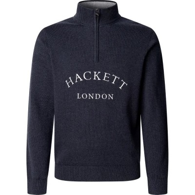 блуза,мъжки,пуловери,hackett,heritage,hzip,half,zip,sweater,blue