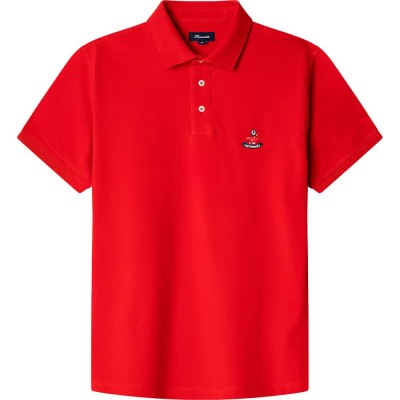 мъжки,блузи,с,яка,façonnable,birdie,pima,piq,short,sleeve,polo,poster,red,(red)