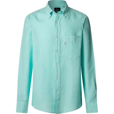 риза,с,дълъг,ръкав,мъжки,ризи,façonnable,cl,sp,gdlin,long,sleeve,shirt,dark,acqua,blue,(green,blue)