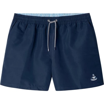 бански,гащета,мъжки,бански,костюми,façonnable,logo,solid,swimming,shorts,marine,blue,(blue)