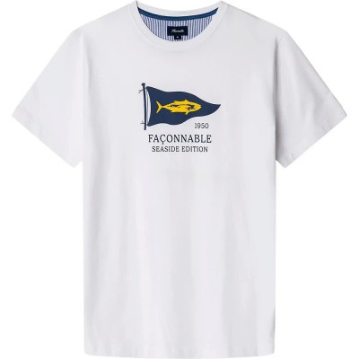 тениска,мъжки,тениски,façonnable,yellow,fish,short,sleeve,t,shirt