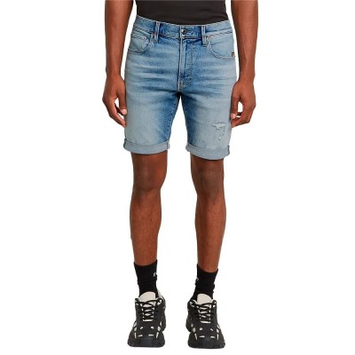къси,панталони,мъжки,панталони,g,star,3301,slim,denim,shorts,vintage,blue,stream,destroyed,(blue)
