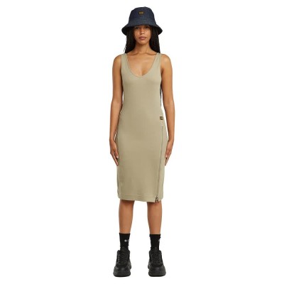 рокля,дамски,поли,и,рокли,g,star,asymmetric,zip,sleeveless,dress,beige