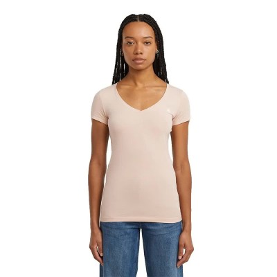 тениска,дамски,тениски,g,star,base,short,sleeve,v,neck,t,shirt,pink,(liquid,pink)