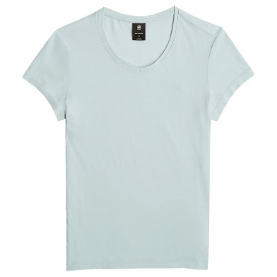 тениска,дамски,тениски,g,star,eyben,slim,2.0,short,sleeve,v,neck,t,shirt,plein,air,(green)