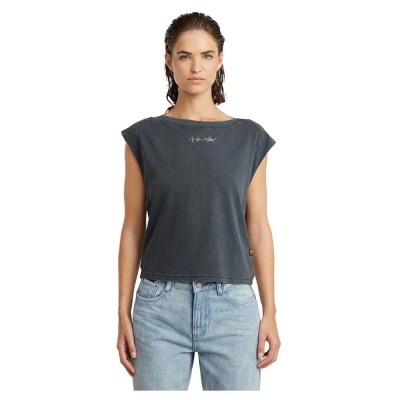 тениска,дамски,тениски,g,star,mini,g,script,logo,overdyed,sleeveless,t,shirt,grey,(petrol,gd)
