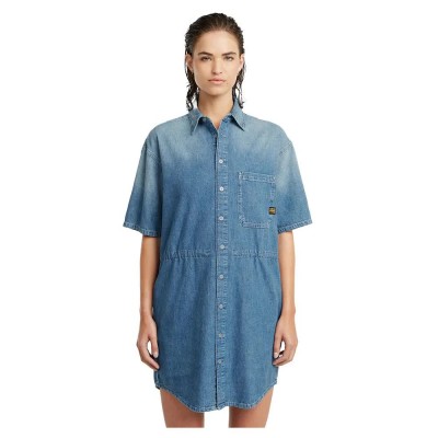 рокля,дамски,поли,и,рокли,g,star,relaxed,drawcord,short,sleeve,dress